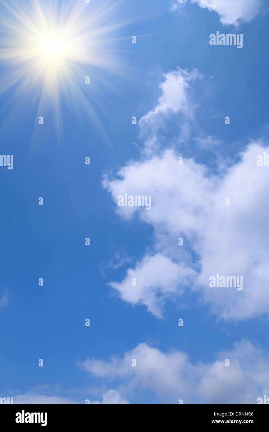 sunny sky background Stock Photo
