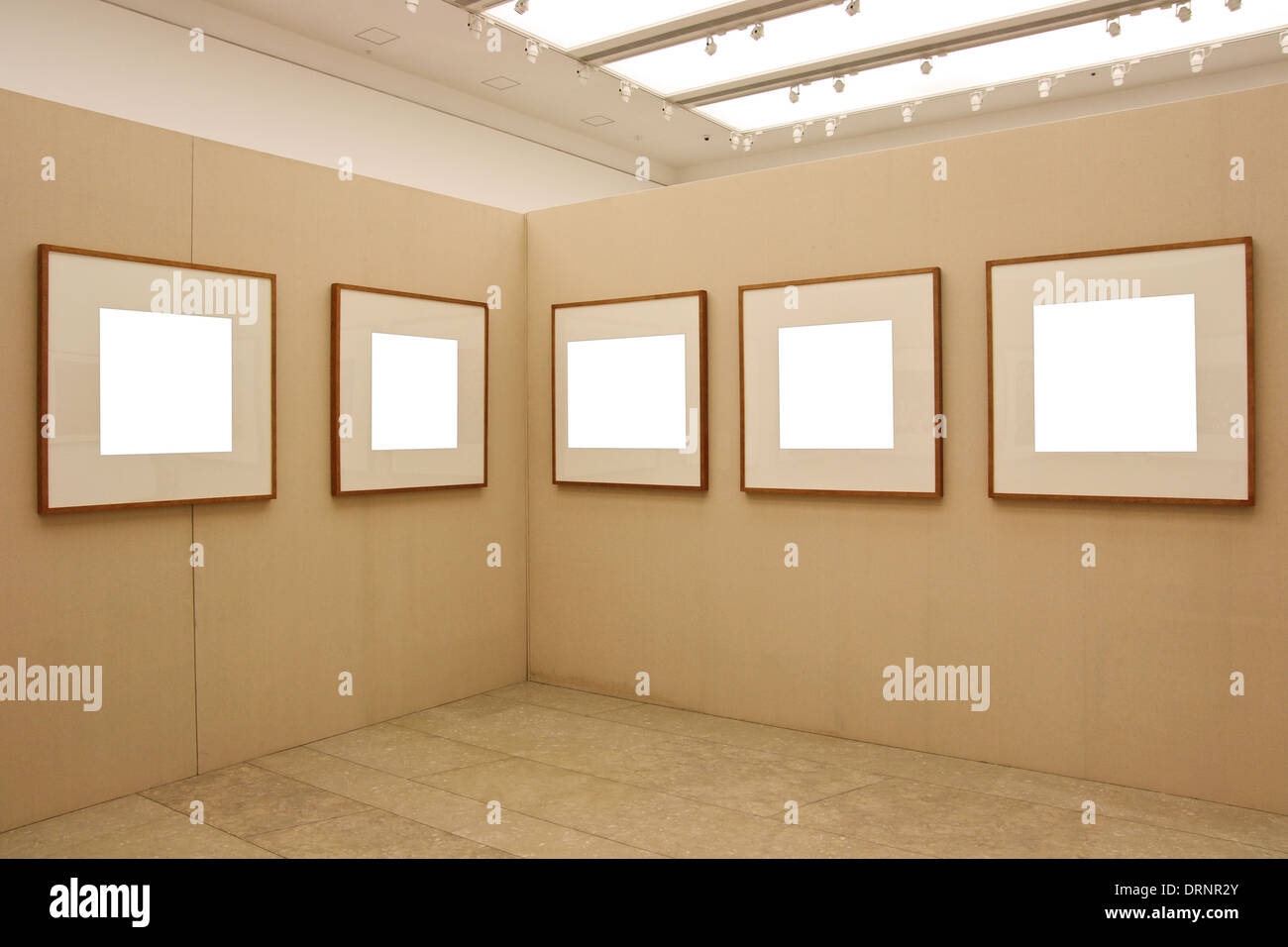 empty exhibition frames Stock Photo