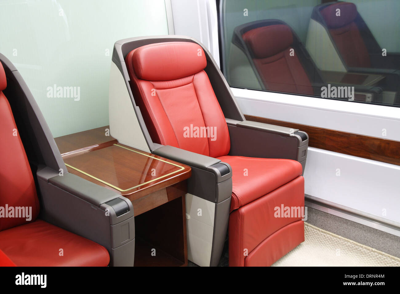 high-speed train seats Stock Photo