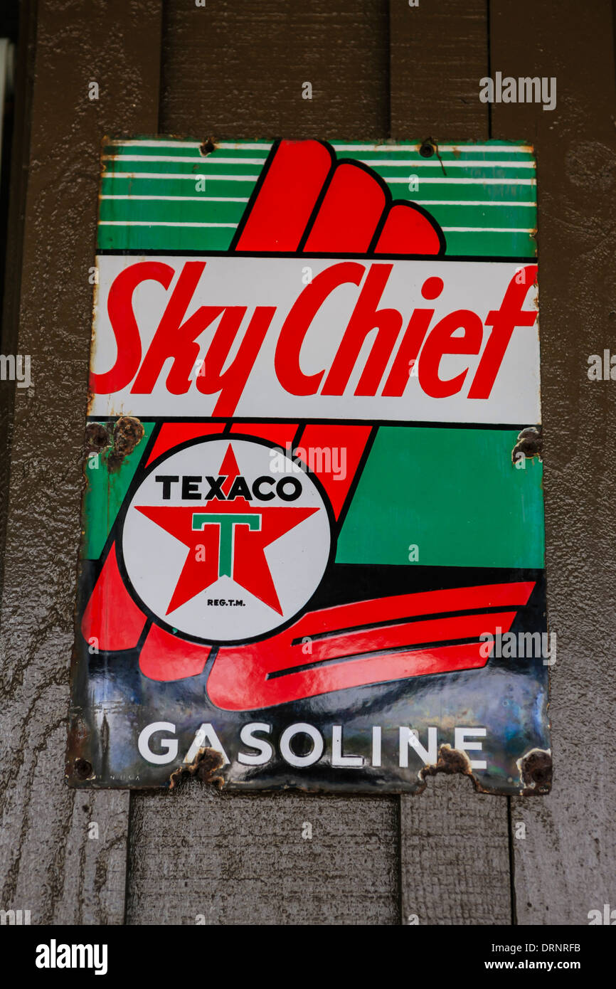 Enseigne Texaco en métal / Sky Chief