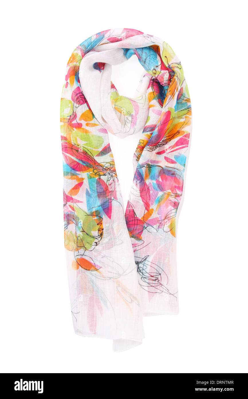 colored silk scarf Stock Photo