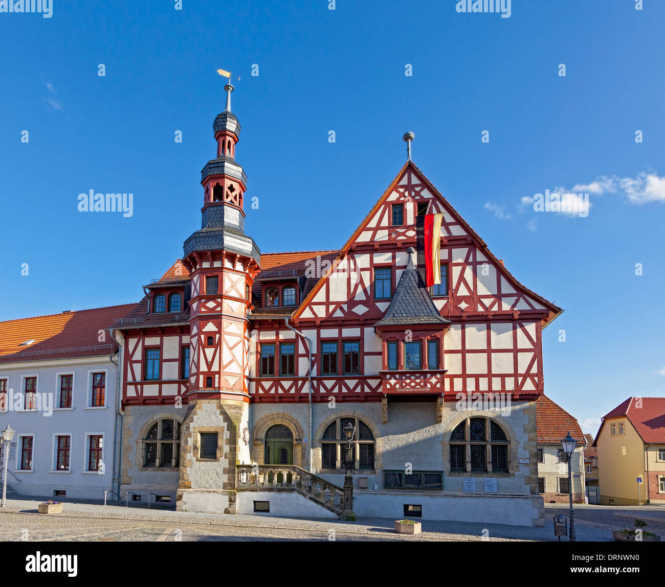 town hall, harzgerode, harz district, saxony-anhalt, germany Stock Photo