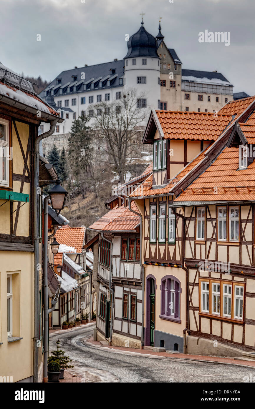 halftimbered houses, stolberg (harz), südharz, mansfeldsüdharz