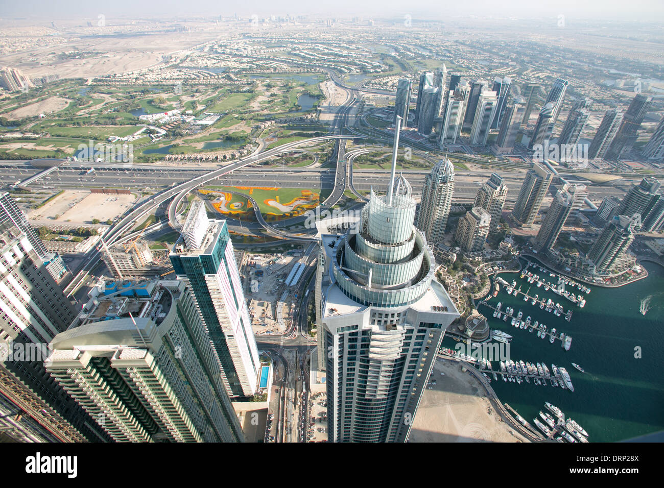 Aerial photo of Dubai in UAE Stock Photo