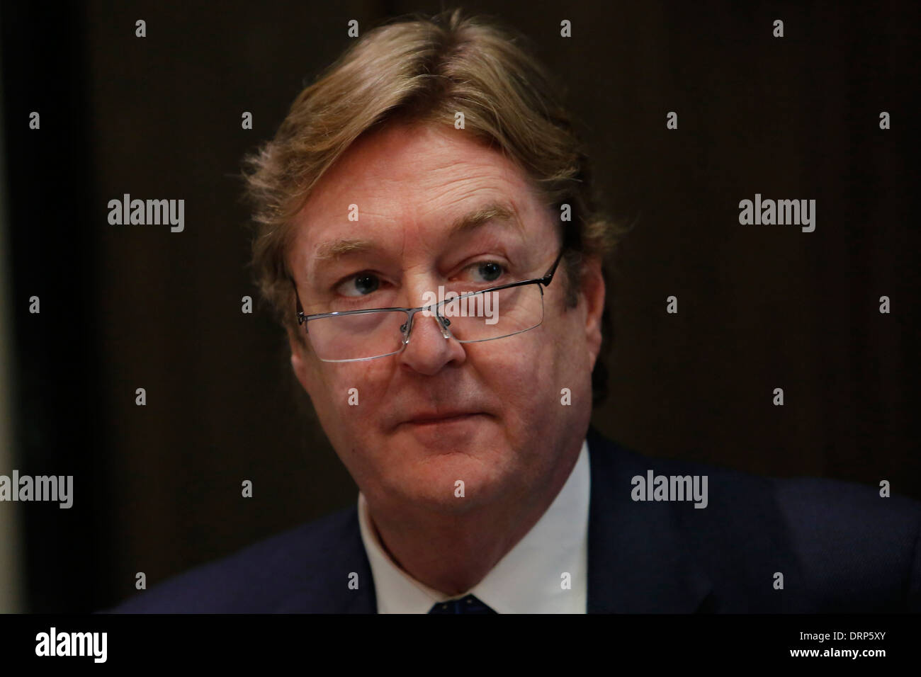 Jon Aisbitt, Chairman, Man Group plc attends the ABI Investment ...