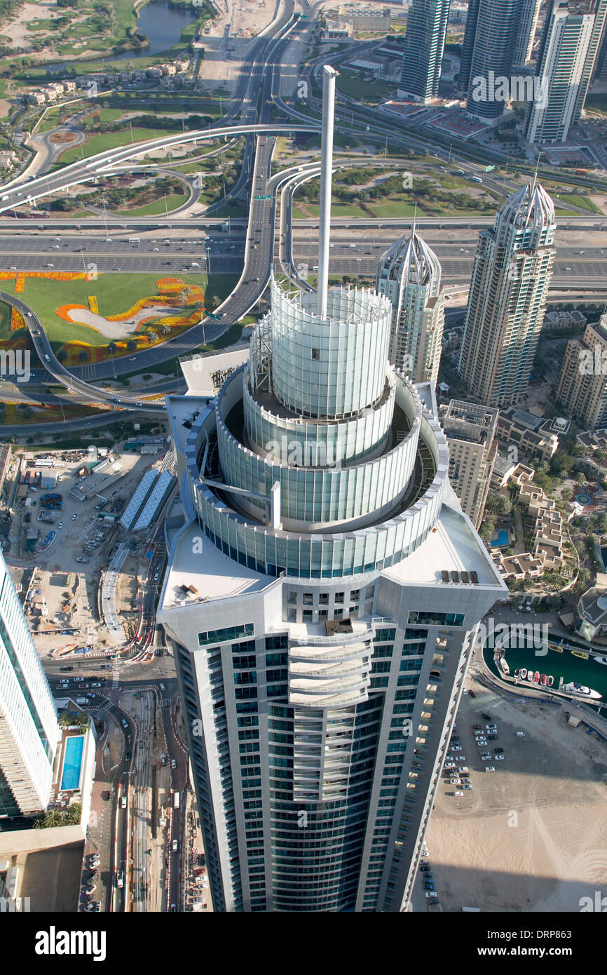 Aerial photo of Dubai in UAE Stock Photo