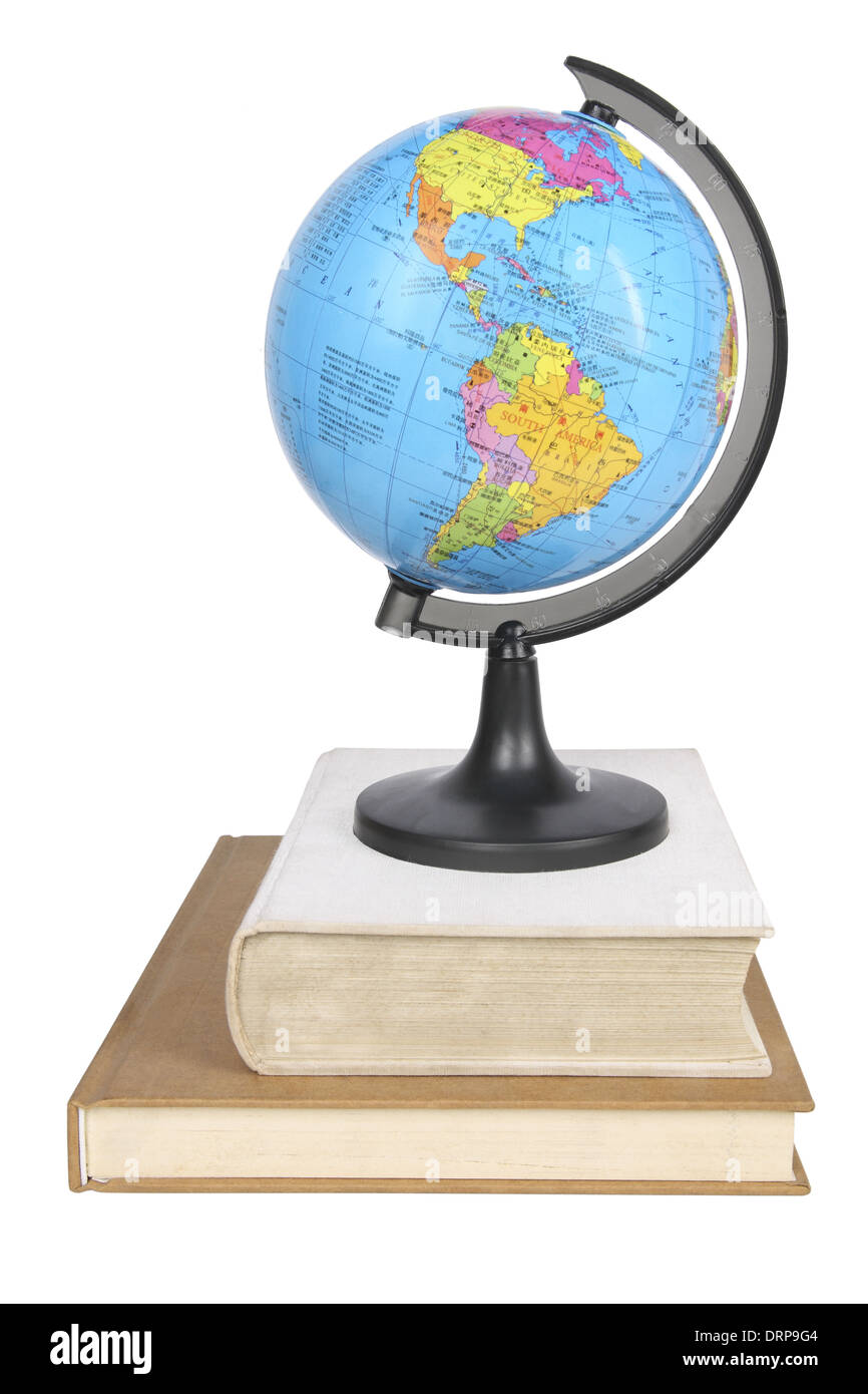 globe on the books Stock Photo