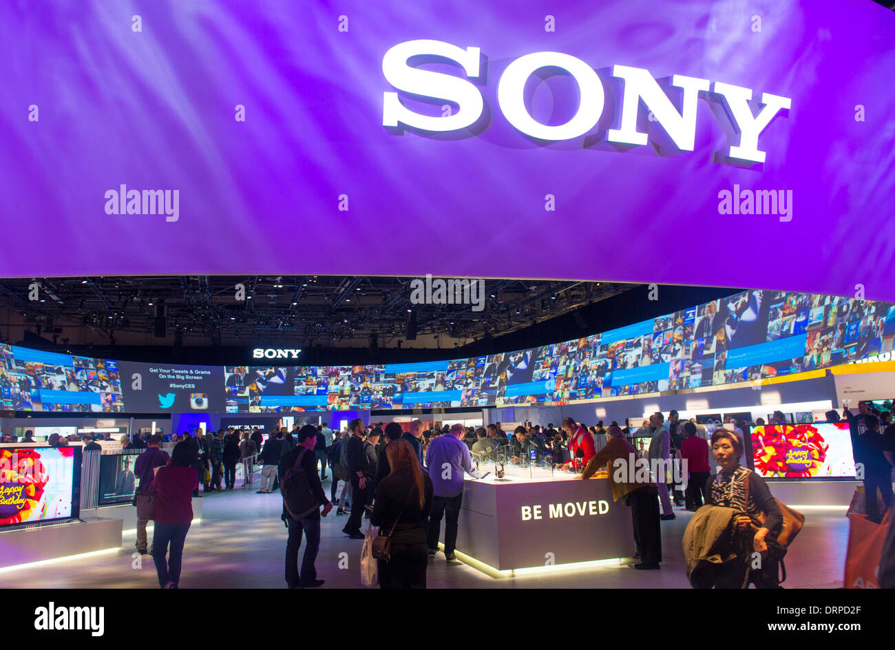 The Sony booth at the CES show in Las Vegas Stock Photo - Alamy