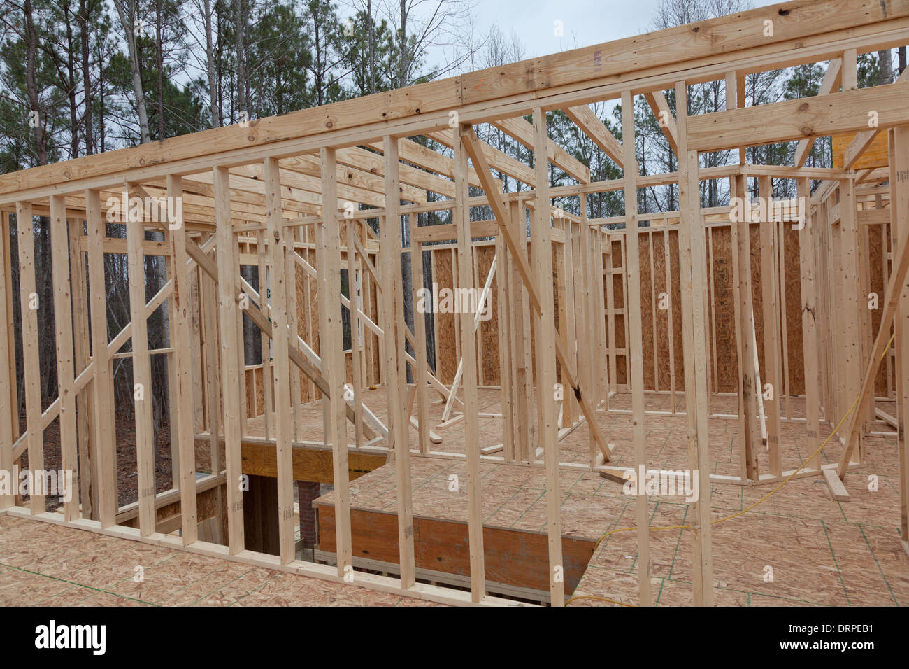 New Home Construction Wood Framing Details Of A Second Floor