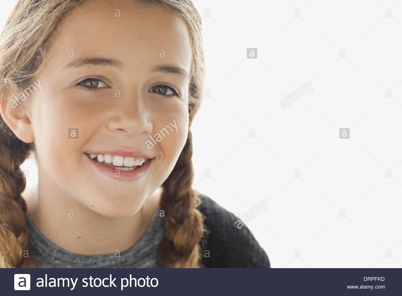 Smiling white girl hi-res stock photography and images - Alamy