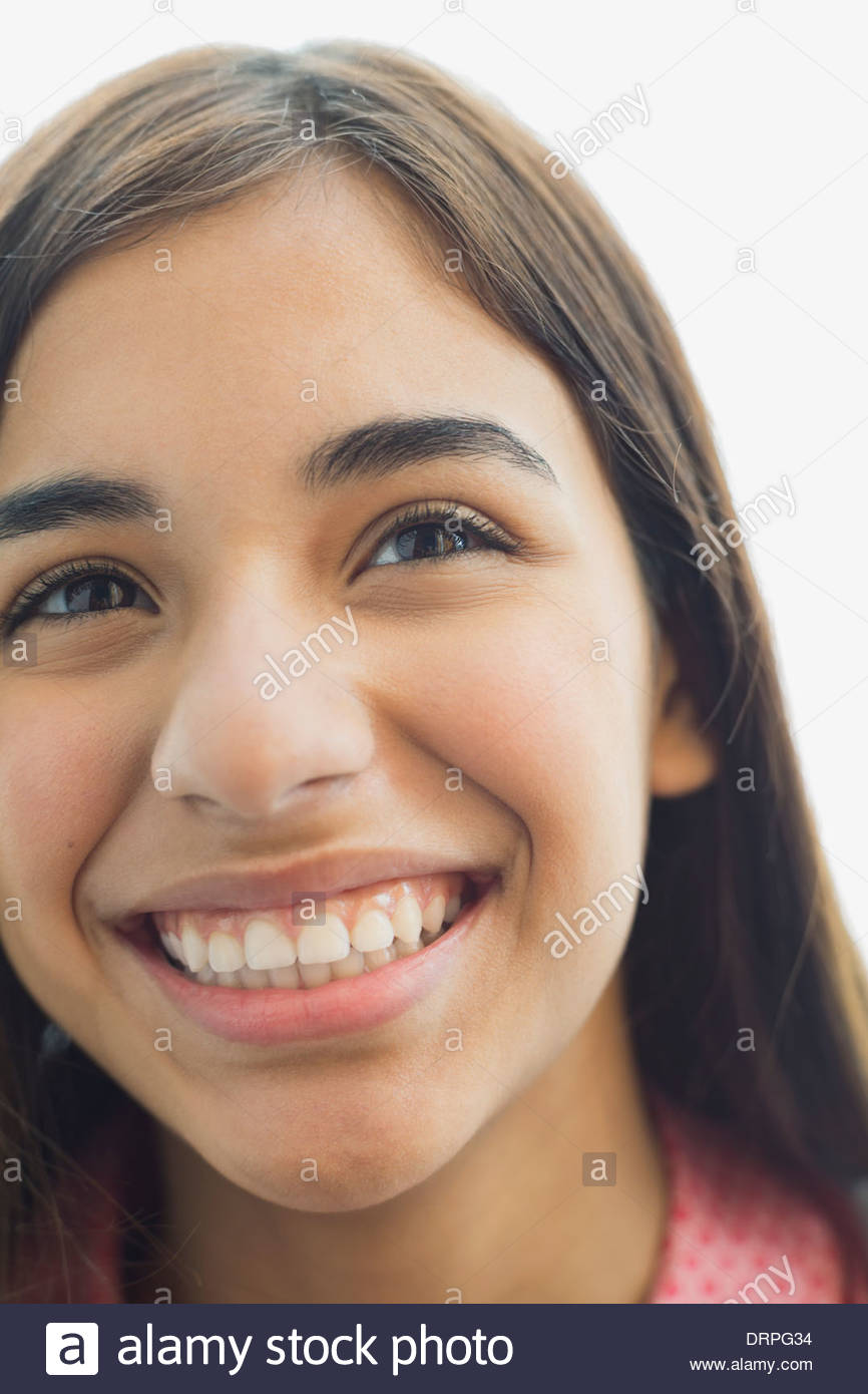 Close-up of teenager smiling Stock Photo
