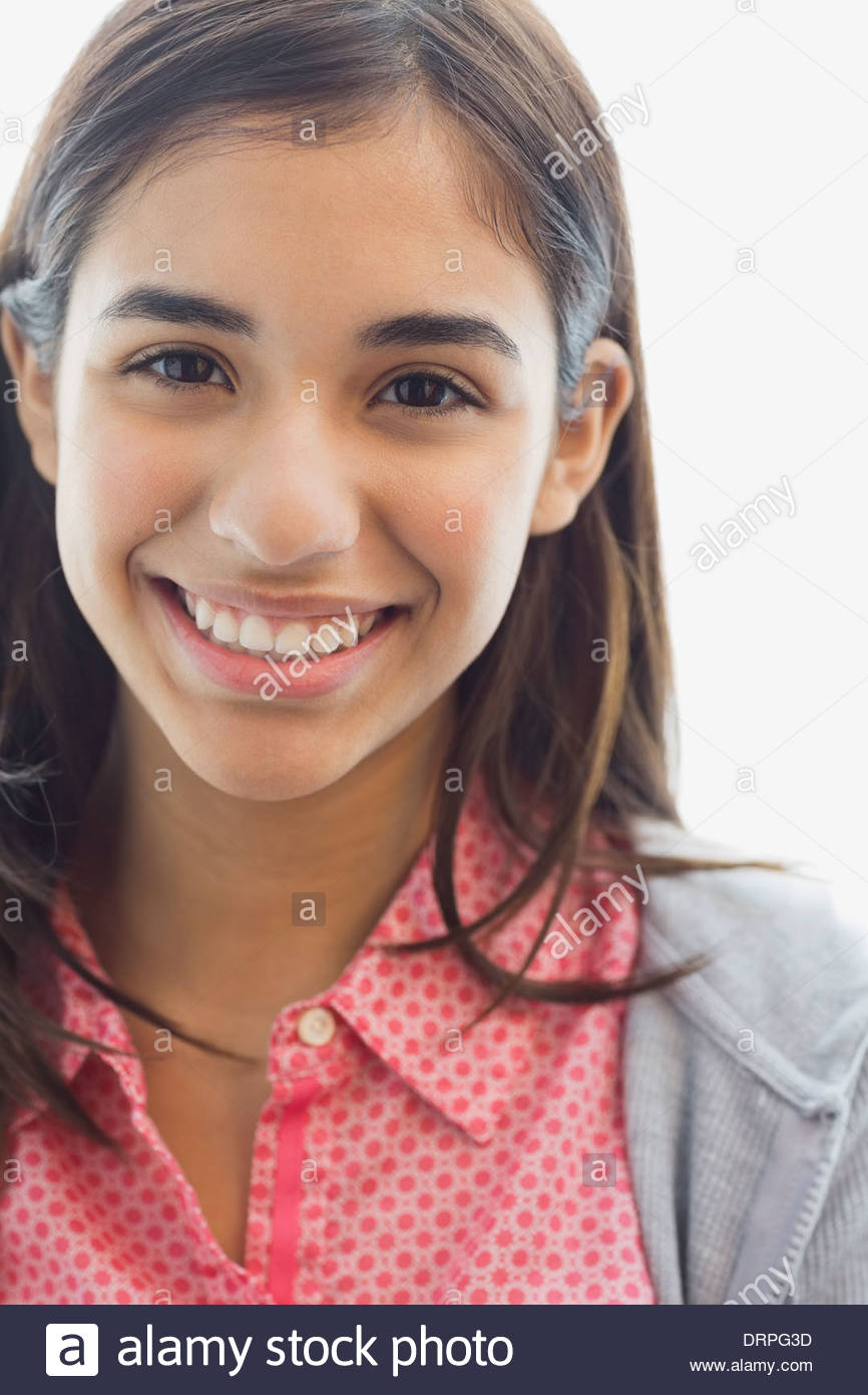 Close-up of smiling teenager Stock Photo