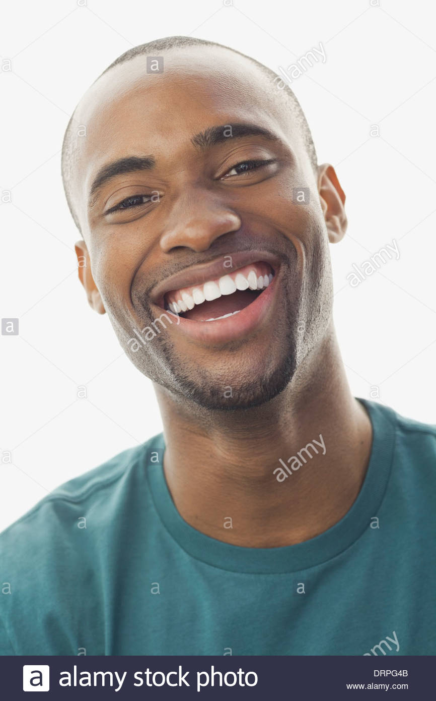Close-up portrait of cheerful man Stock Photo