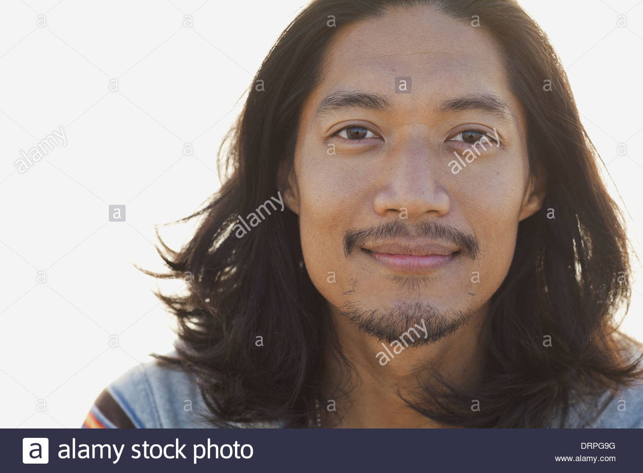 Man long brown hair hi-res stock photography and images - Alamy