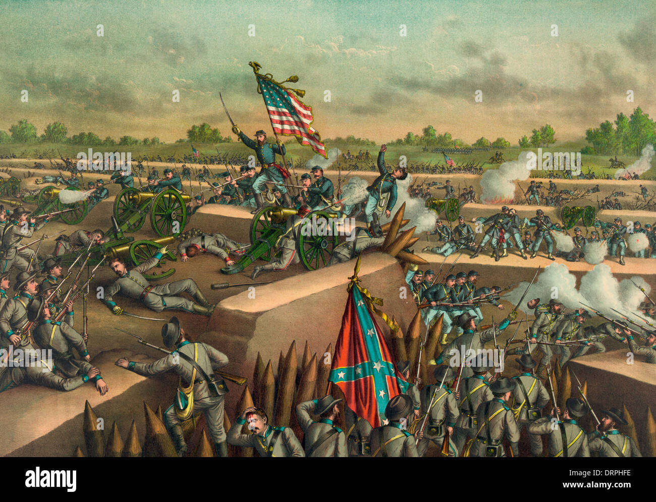 Fall of Petersburg - The Battle of Petersburg in the US Civil War Stock Photo