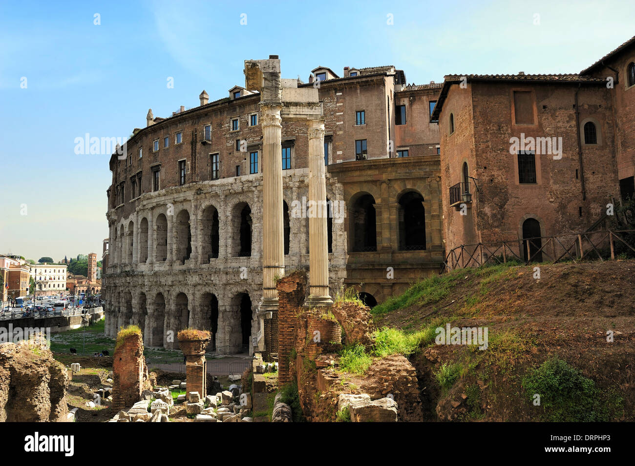 theatre of Marcellus and Portico of Octavia, Rome Stock Photo Alamy