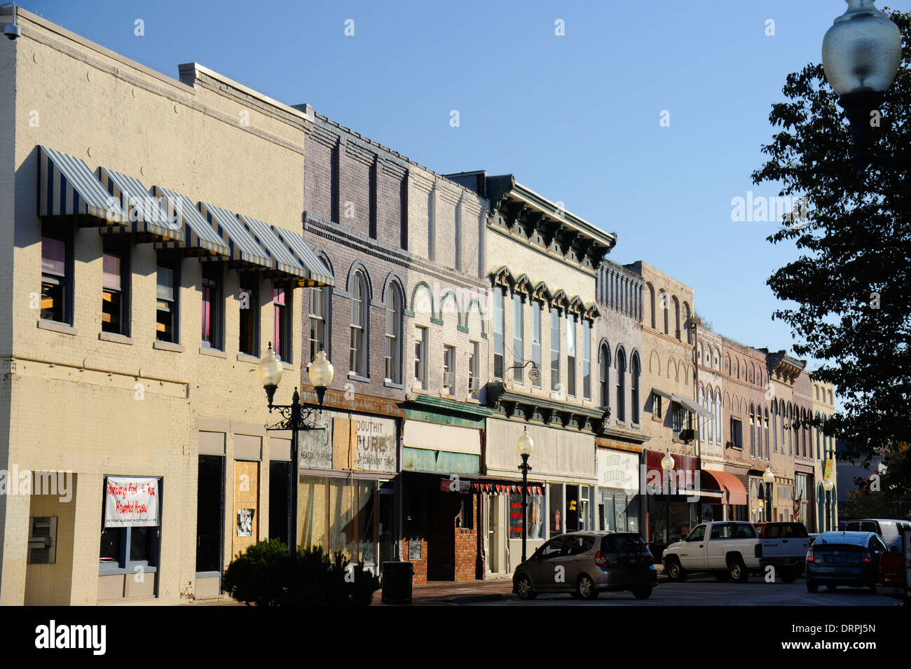 Downtown main street of historic Edinburgh, Indiana Stock Photo Alamy