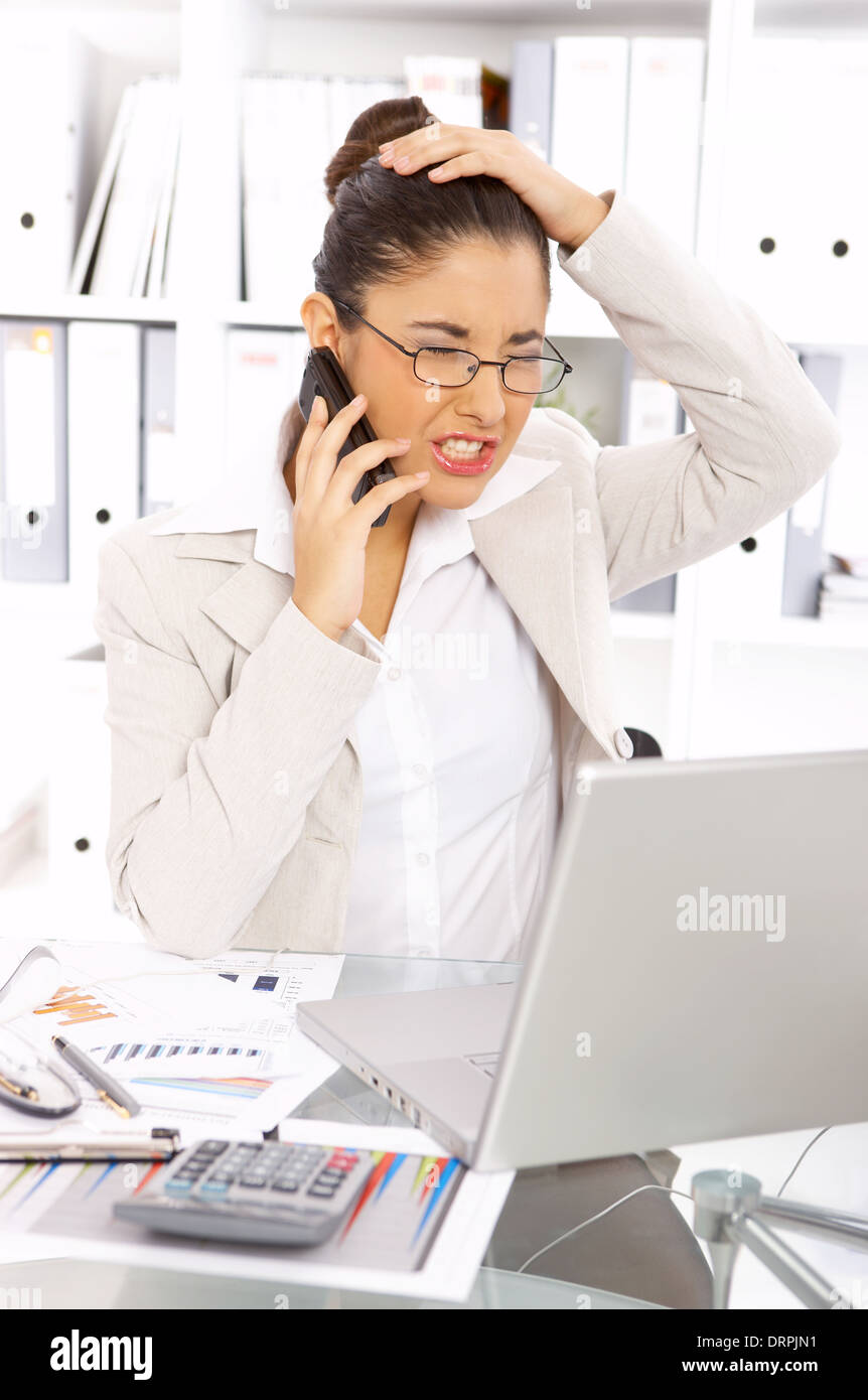 Business woman in office Stock Photo