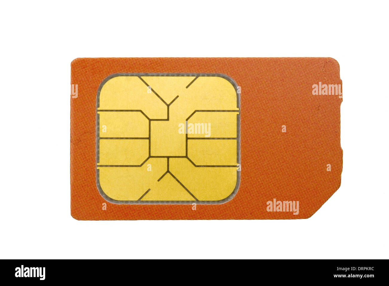 Sim card isolated on white Stock Photo