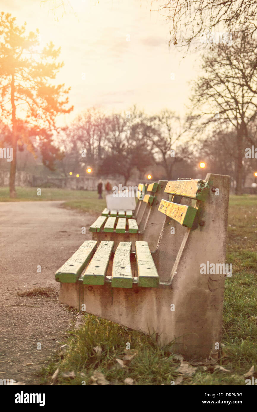 Park bench with wall art hi-res stock photography and images - Alamy