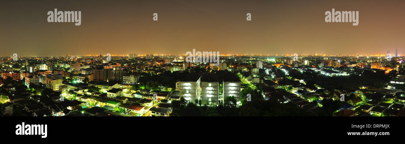 Bangkok Panorama at Night Stock Photo - Alamy