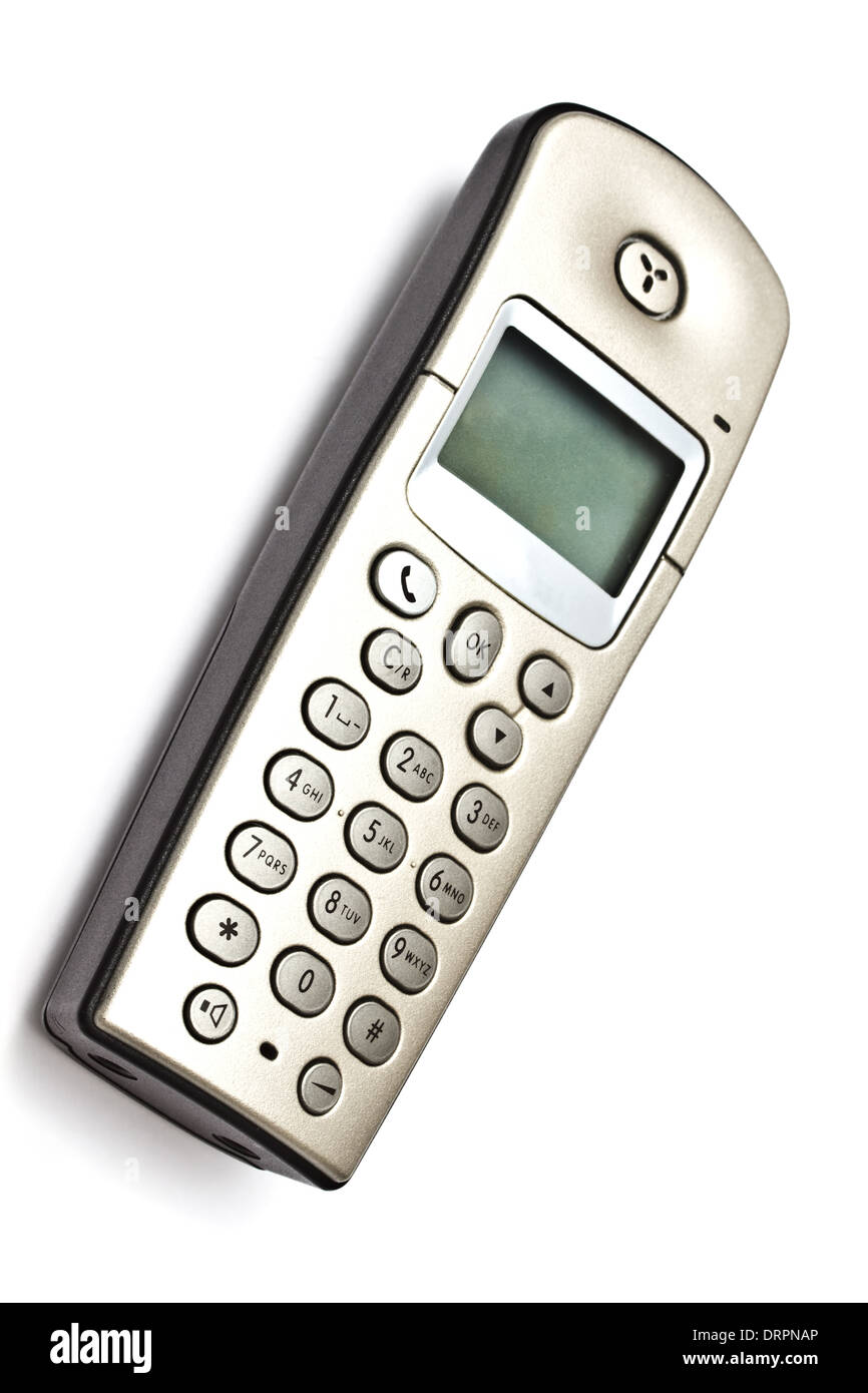 wireless telephone isolated on white Stock Photo