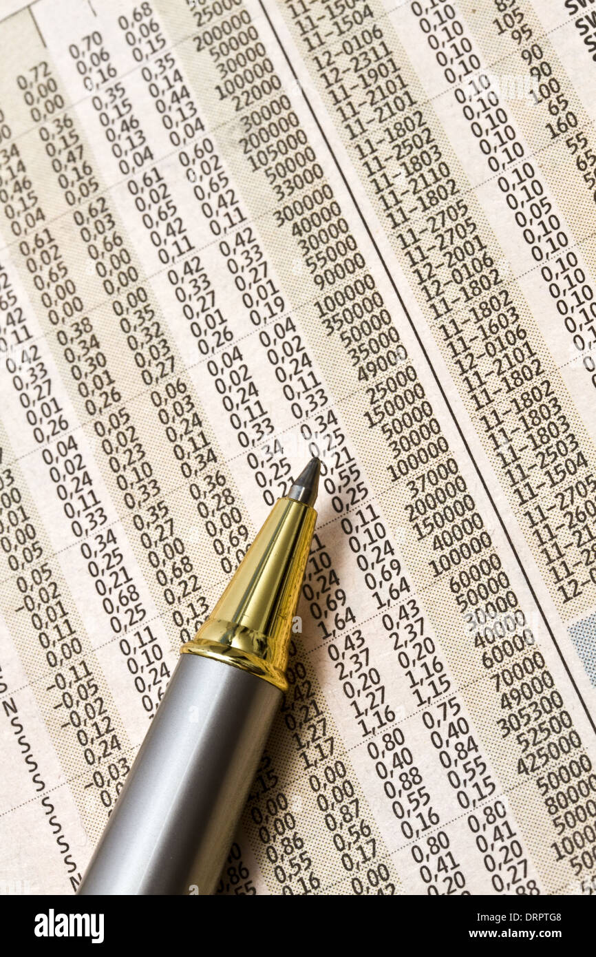 Analyzing the stock market Stock Photo - Alamy