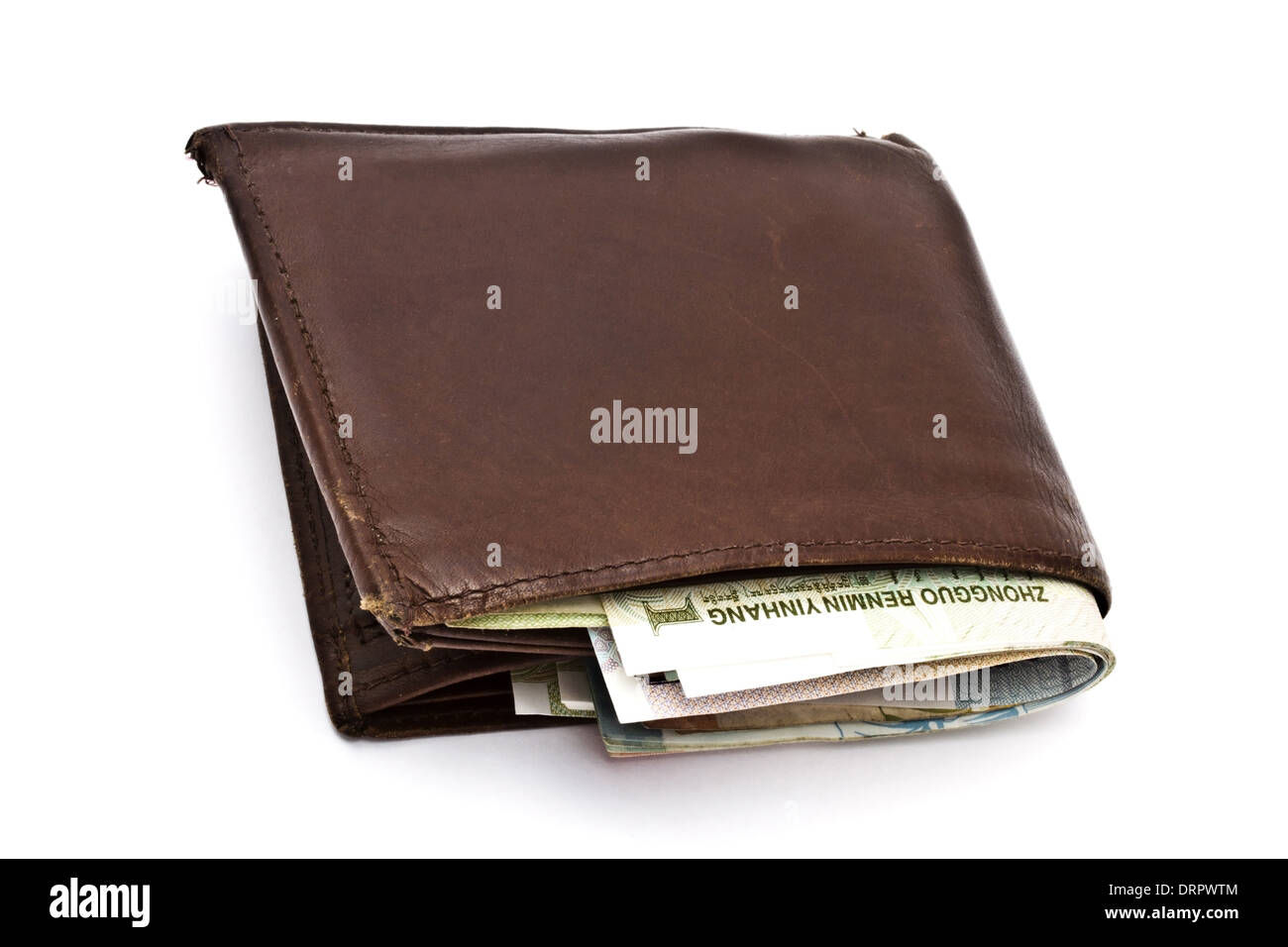 Old wallet and currency Stock Photo Alamy