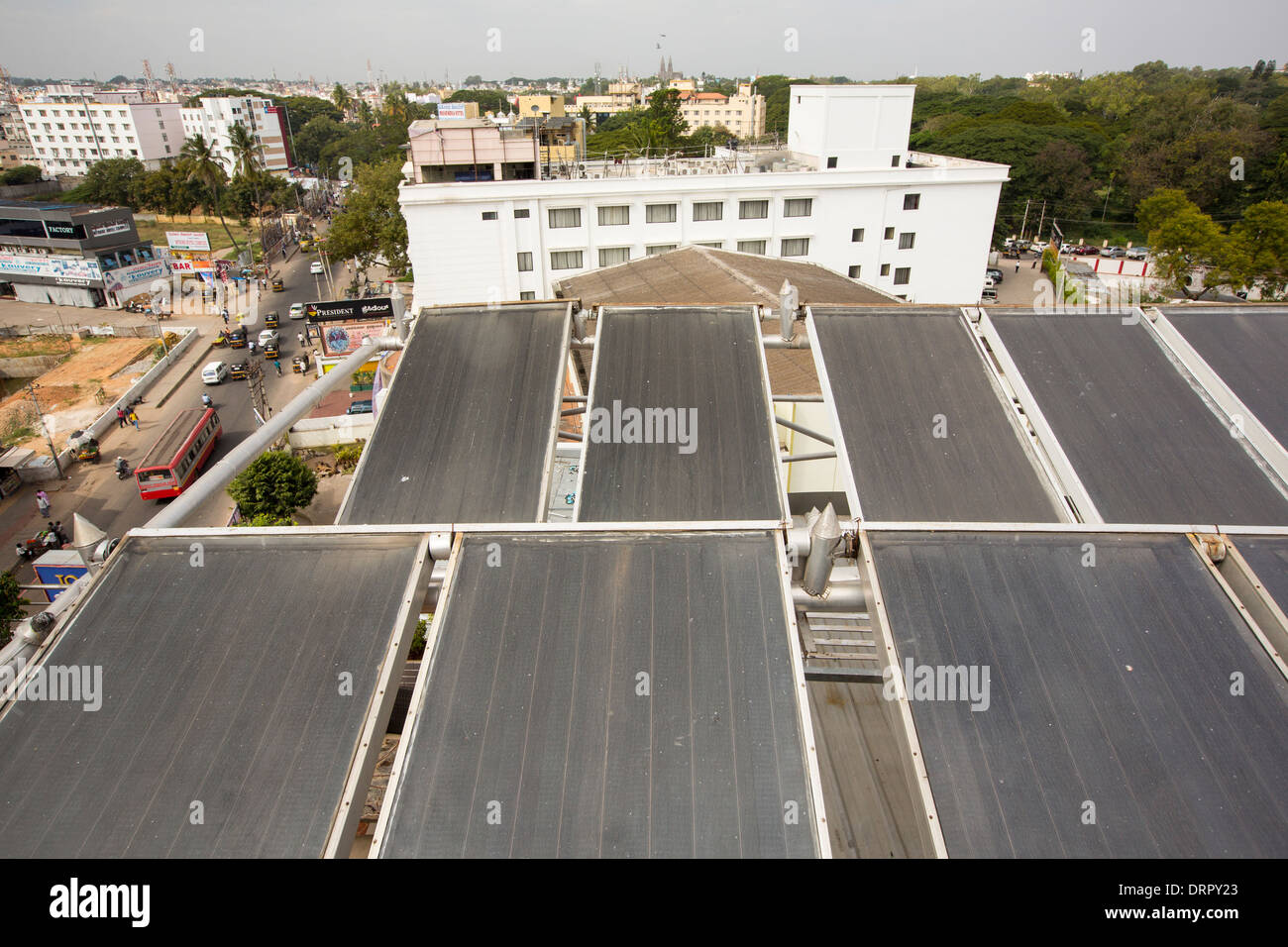 Solar panels on hotel roof hi-res stock photography and images - Alamy