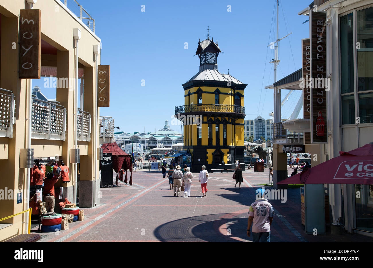 V&A Waterfront Clock Tower Esplanade in Cape Town South Africa Stock