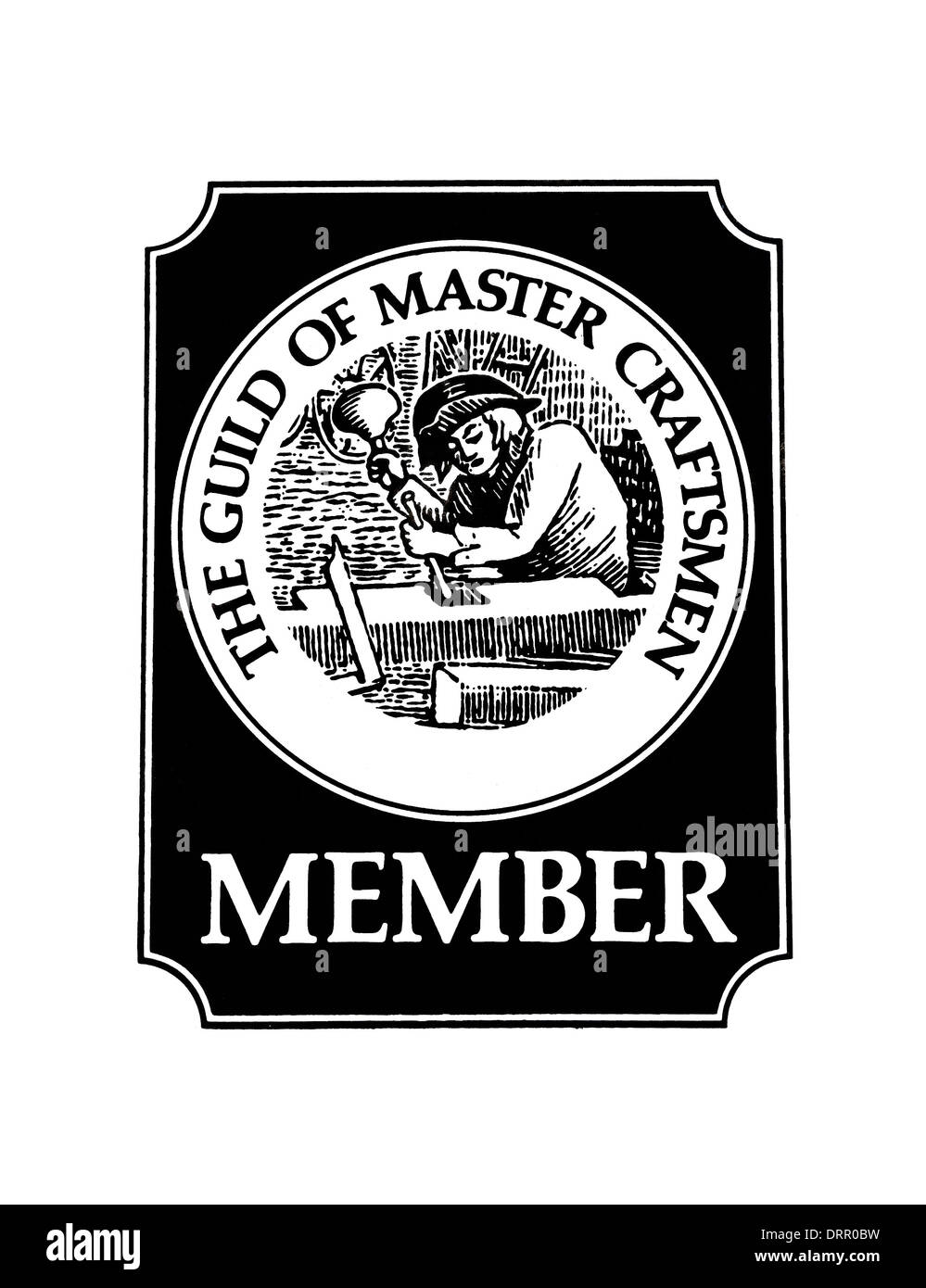 The guild of master craftsman member plaque Stock Photo