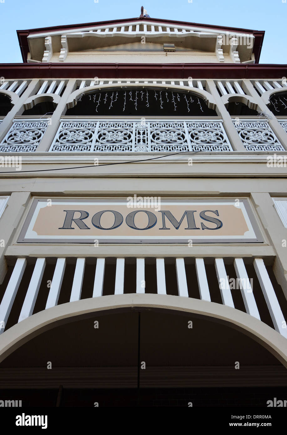 warwick queensland hotel sign advertising rooms to rent on federation