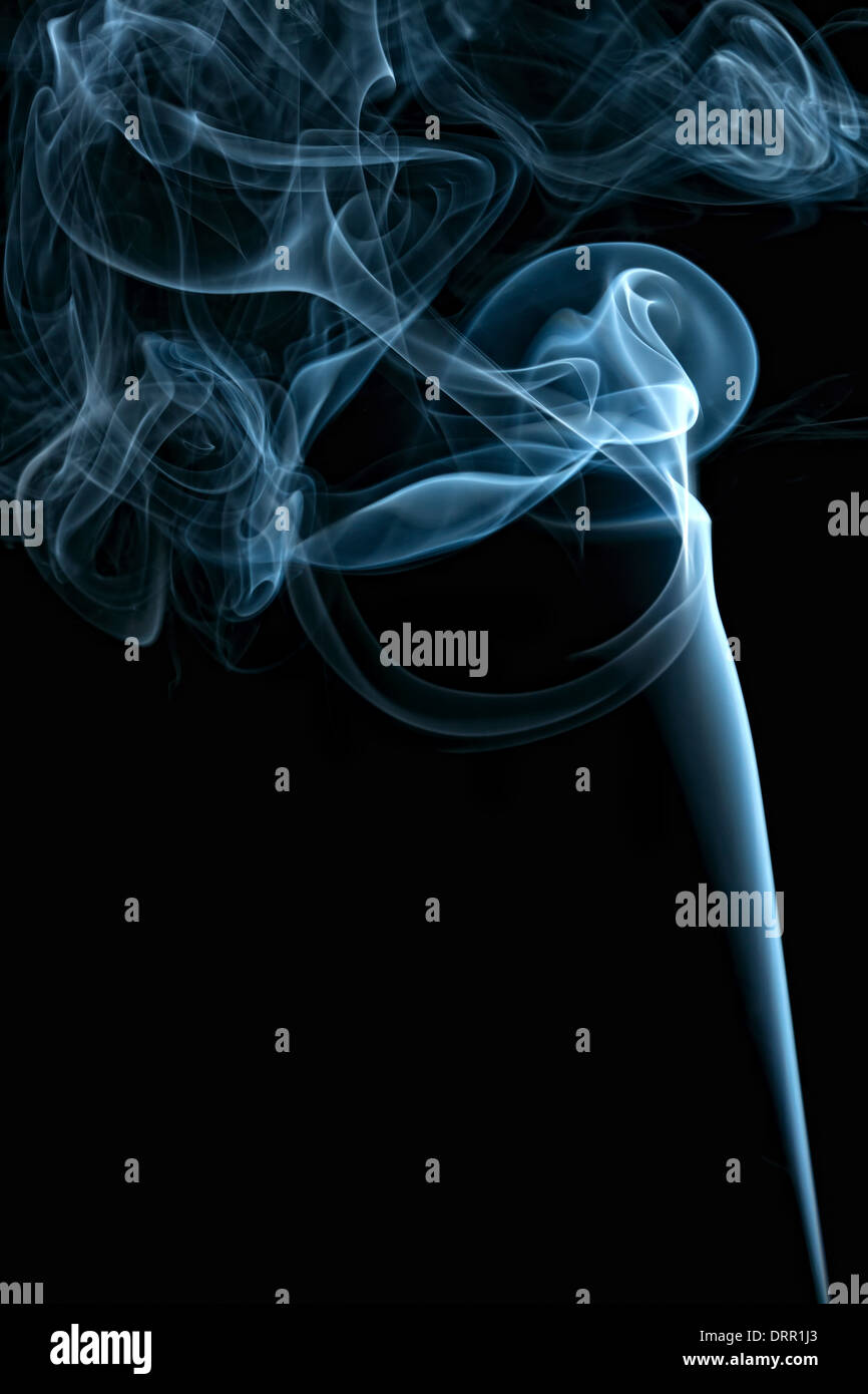 abstract blue smoke Stock Photo