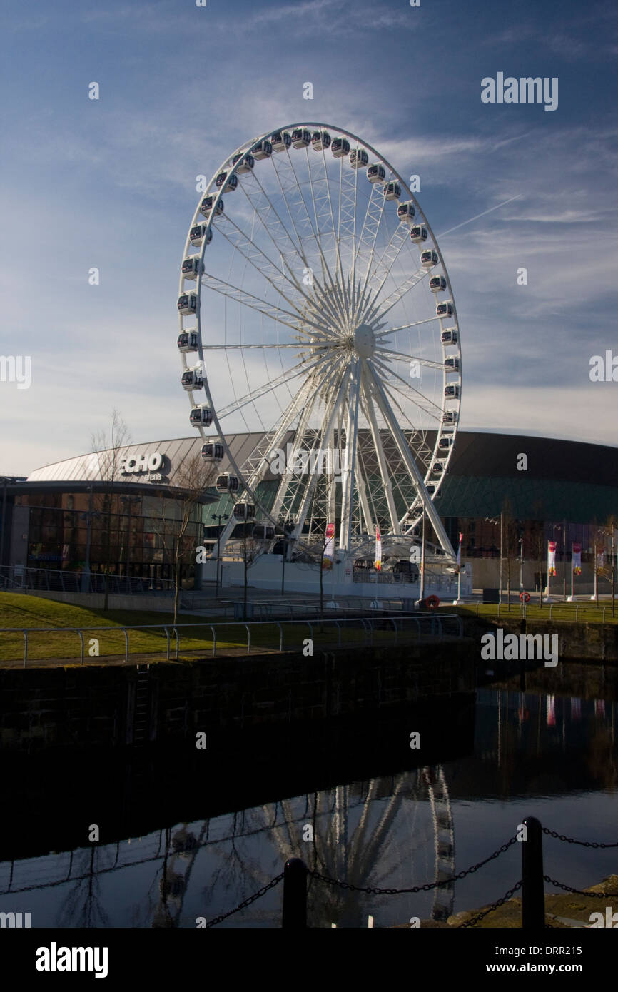 Big Wheel near River Mersey, Liverpool Stock Photo Alamy