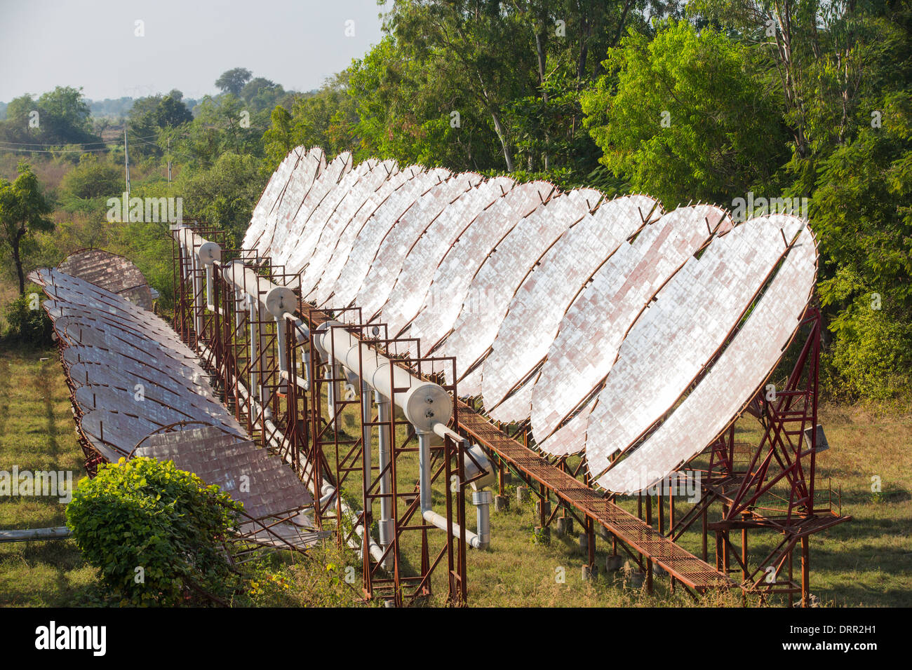A solar air conditioning system at the Muni Seva Ashram in Goraj, near