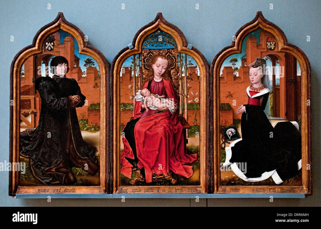 Triptych of Jan de Witte 1473 by Master of Bruges Flemish Belgian Belgium Stock Photo