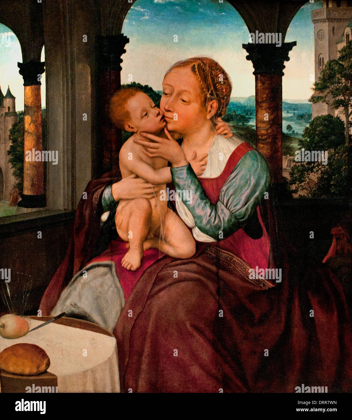 Mary with child by  Quentin Massys METSYS - Quentin 1466-1530 Belgian Belgium   Flemish Stock Photo