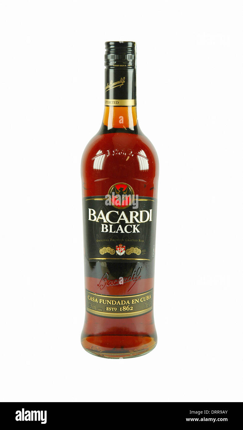 Download Bacardi Black Rum Bottle Stock Photo Alamy Yellowimages Mockups