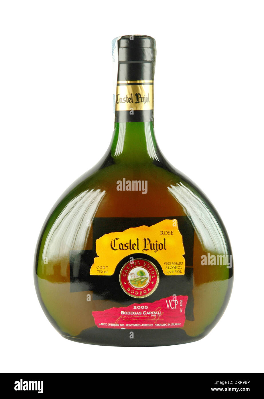 Castel Pujol rose wine bottle Stock Photo - Alamy