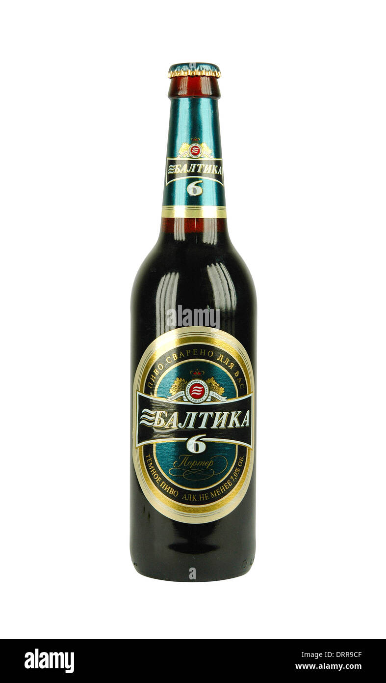 Baltika 6 beer bottle Stock Photo