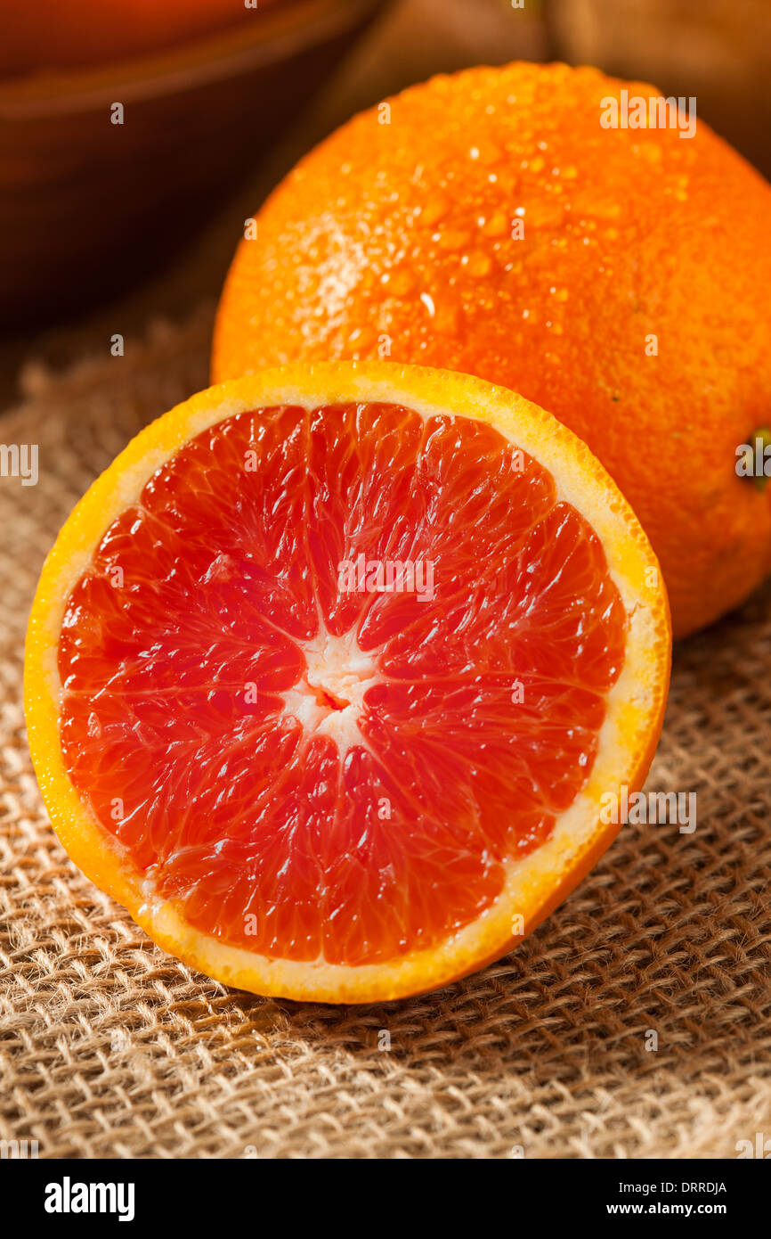 Healthy Organic Ripe Blood Orange on a Background Stock Photo