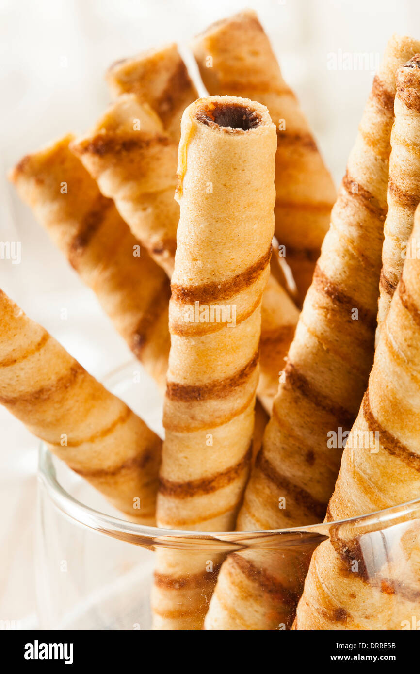 Fancy Gourmet Chocolate Hazelnut Pirouline Wafer Cookie Stock Photo Alamy