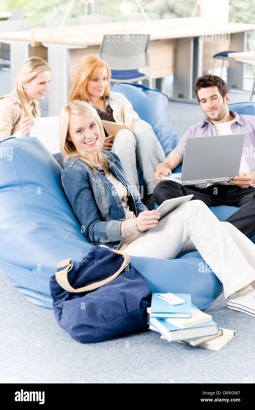Group of young students at high school Stock Photo - Alamy