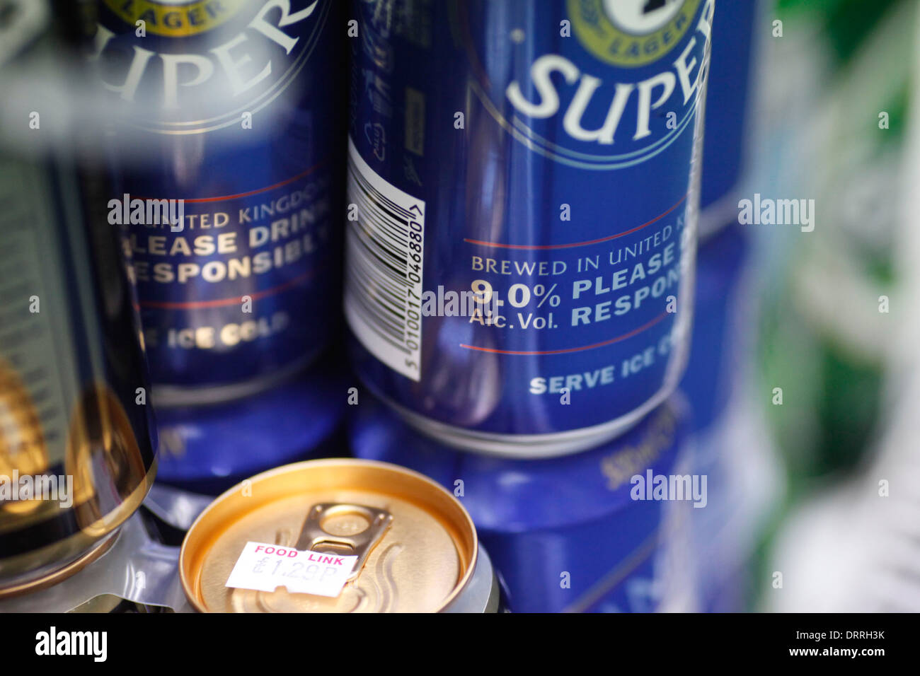 alcohol on shelves at Sainsburys Stock Photo Alamy