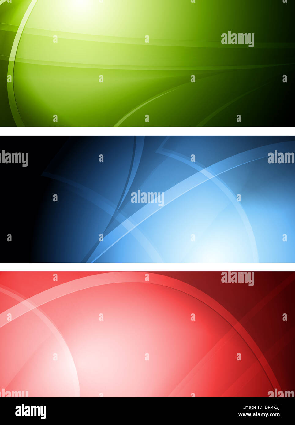 Set of colourful wavy banners Stock Photo - Alamy