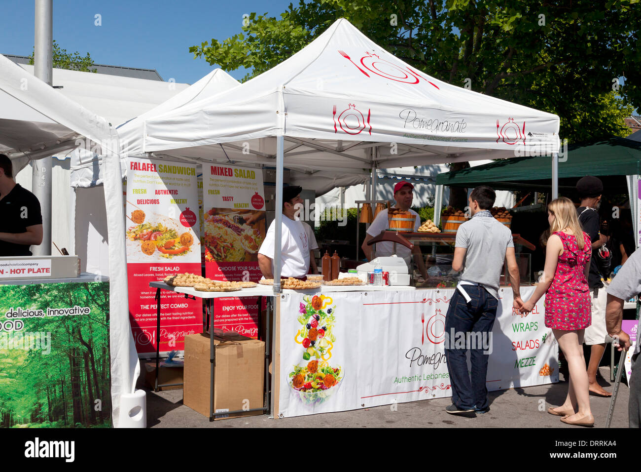 Food stall at Bristol VegFest vegan festival 2012 Stock Photo 66288268