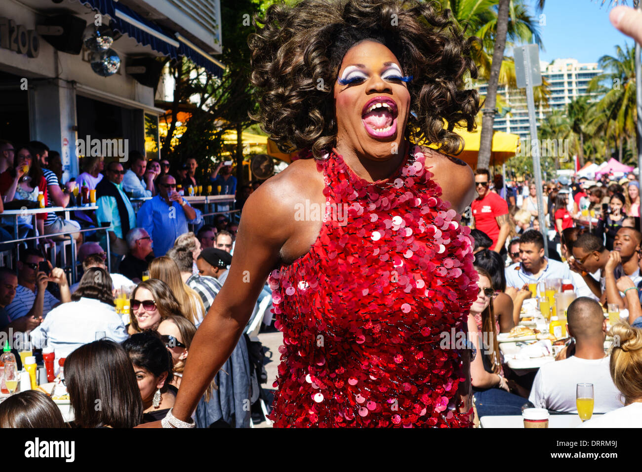 Miami Beach Florida Ocean Drive Art Deco Weekend festival street fair