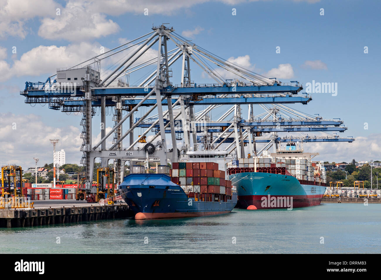 Container ships at Fergusson Wharf, Port of Auckland, New Zealand Stock Photo 66289079 Alamy