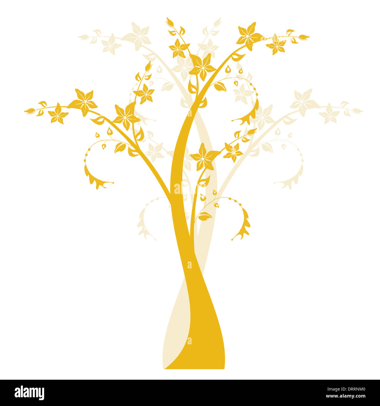 Abstract yellow art tree Cut Out Stock Images & Pictures - Alamy