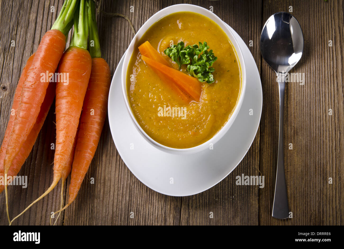 Carrot soup Stock Photo